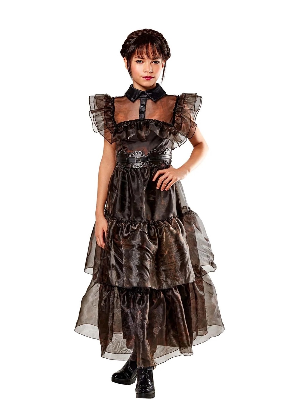 NWOT Child Large Wednesday Addams Prom Dress Halloween Costume Rave’N Dance
